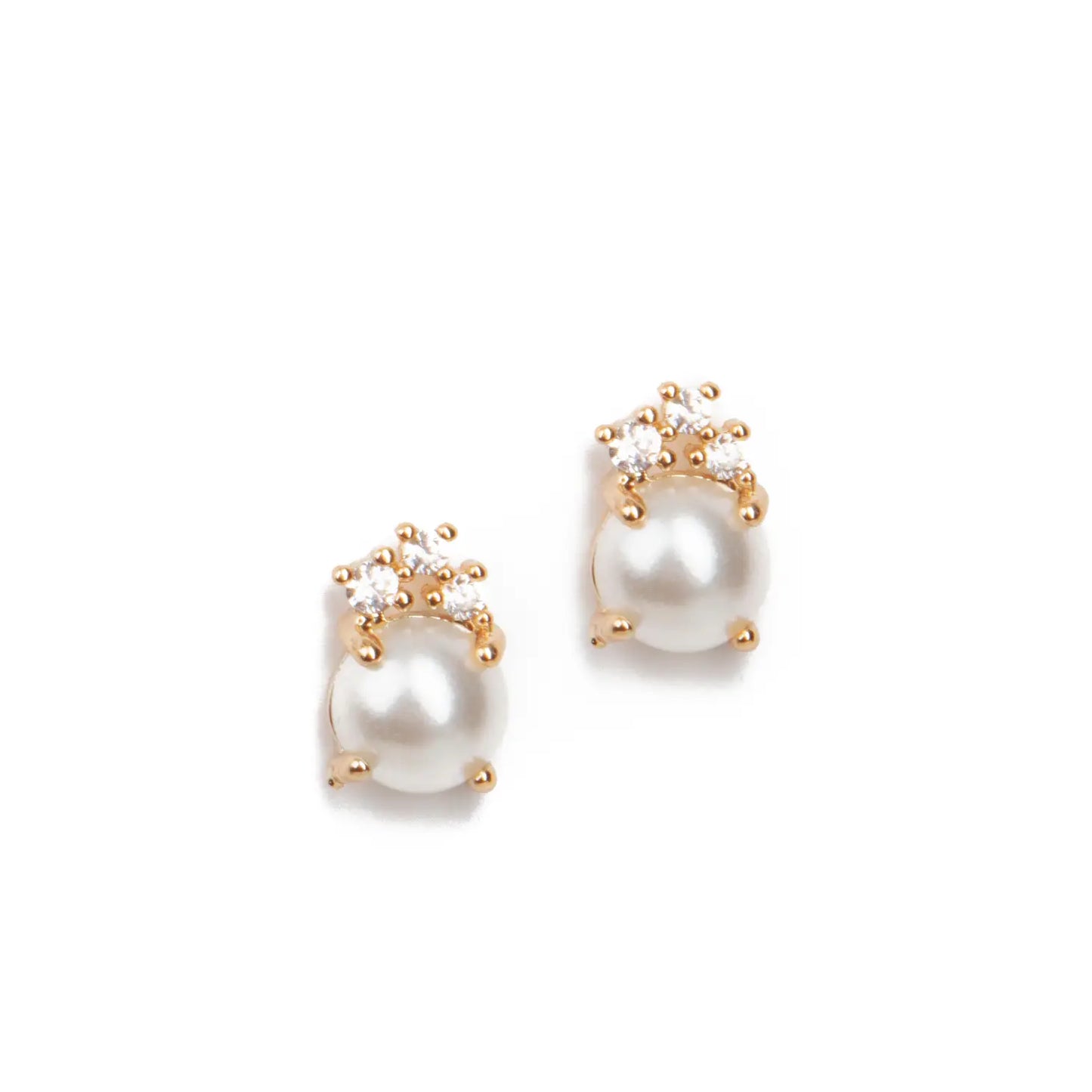 Pearl Stud & Crystal Drop Earrings