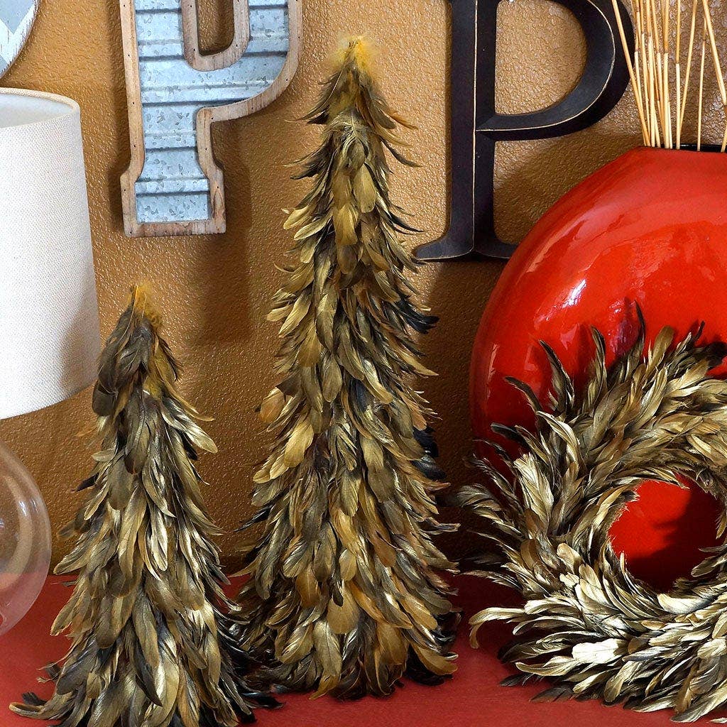 Schlappen Gilded Feather Tree - 24"