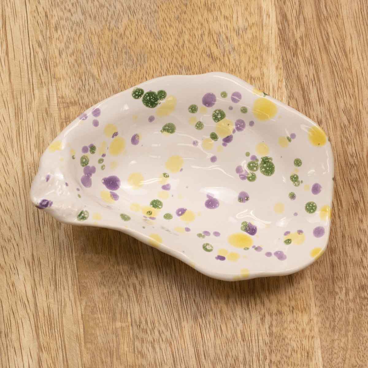 5" Watercolor Mardi Gras Oyster Bowl