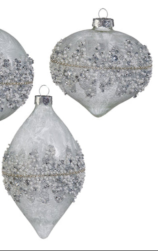 Silver Beaded Ornament