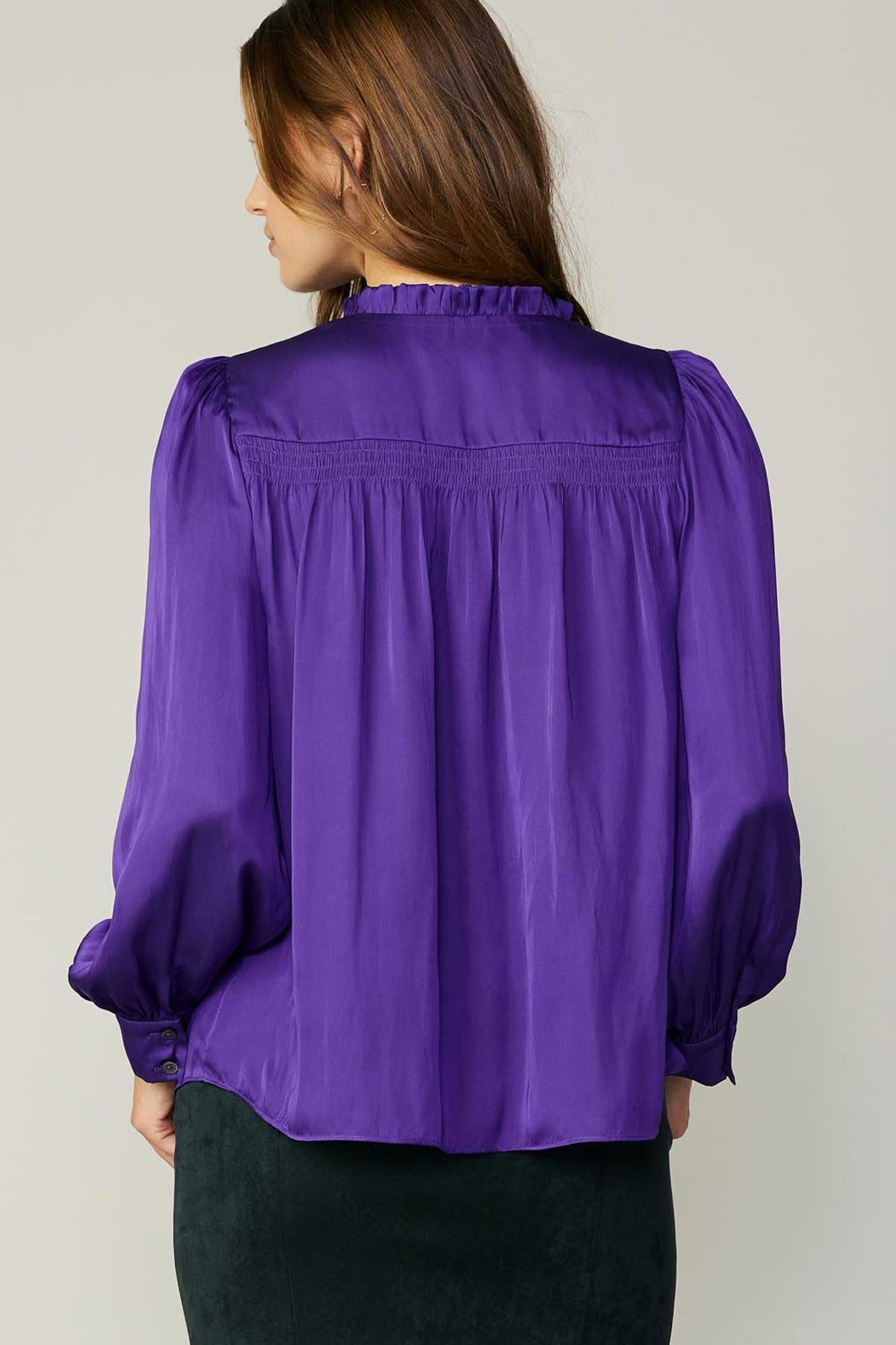 Purple Long Sleeve Blouse