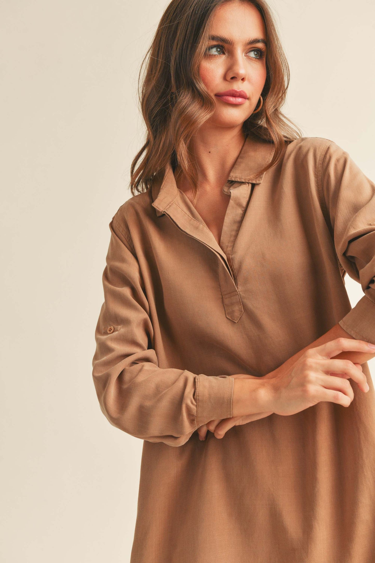 Tencel Fabric Shirt Dress