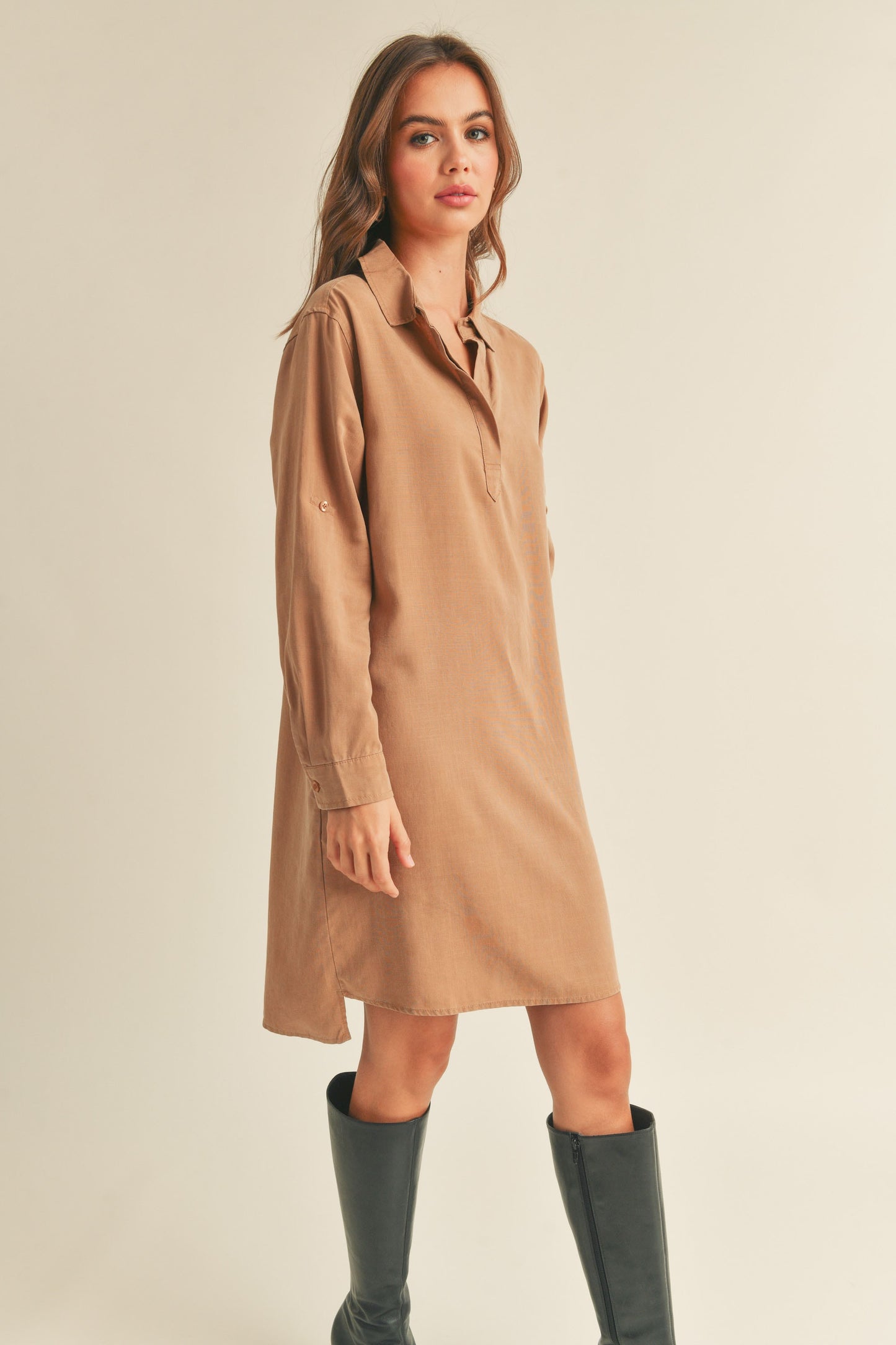 Tencel Fabric Shirt Dress