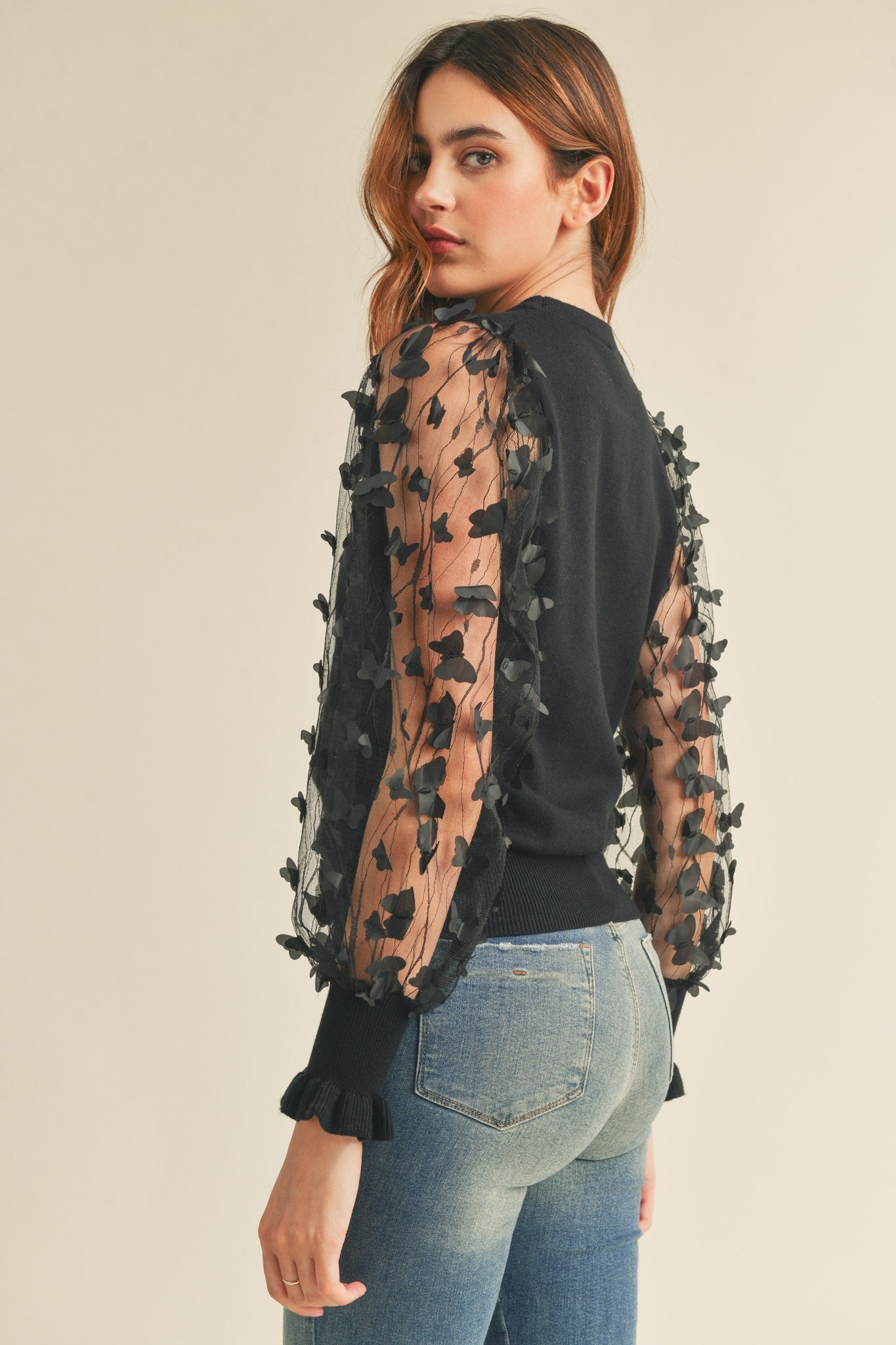 Butterfly Sleeves Sweater