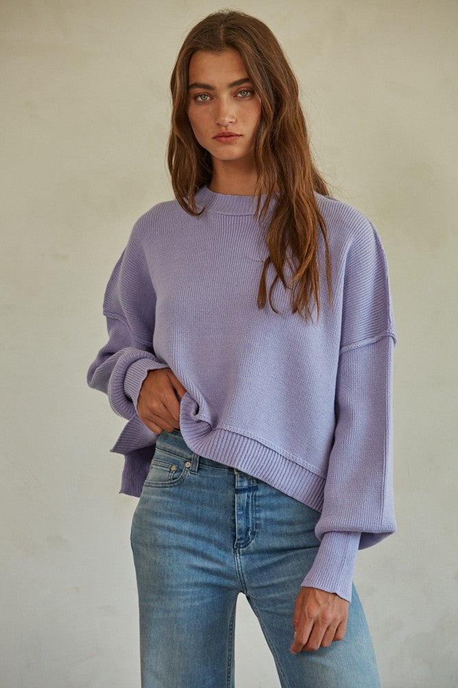 Blue Lavender Pullover Sweater