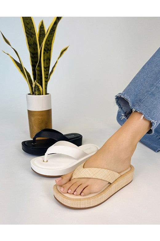 FINAL SALE Esmeralda Flip Flops - White