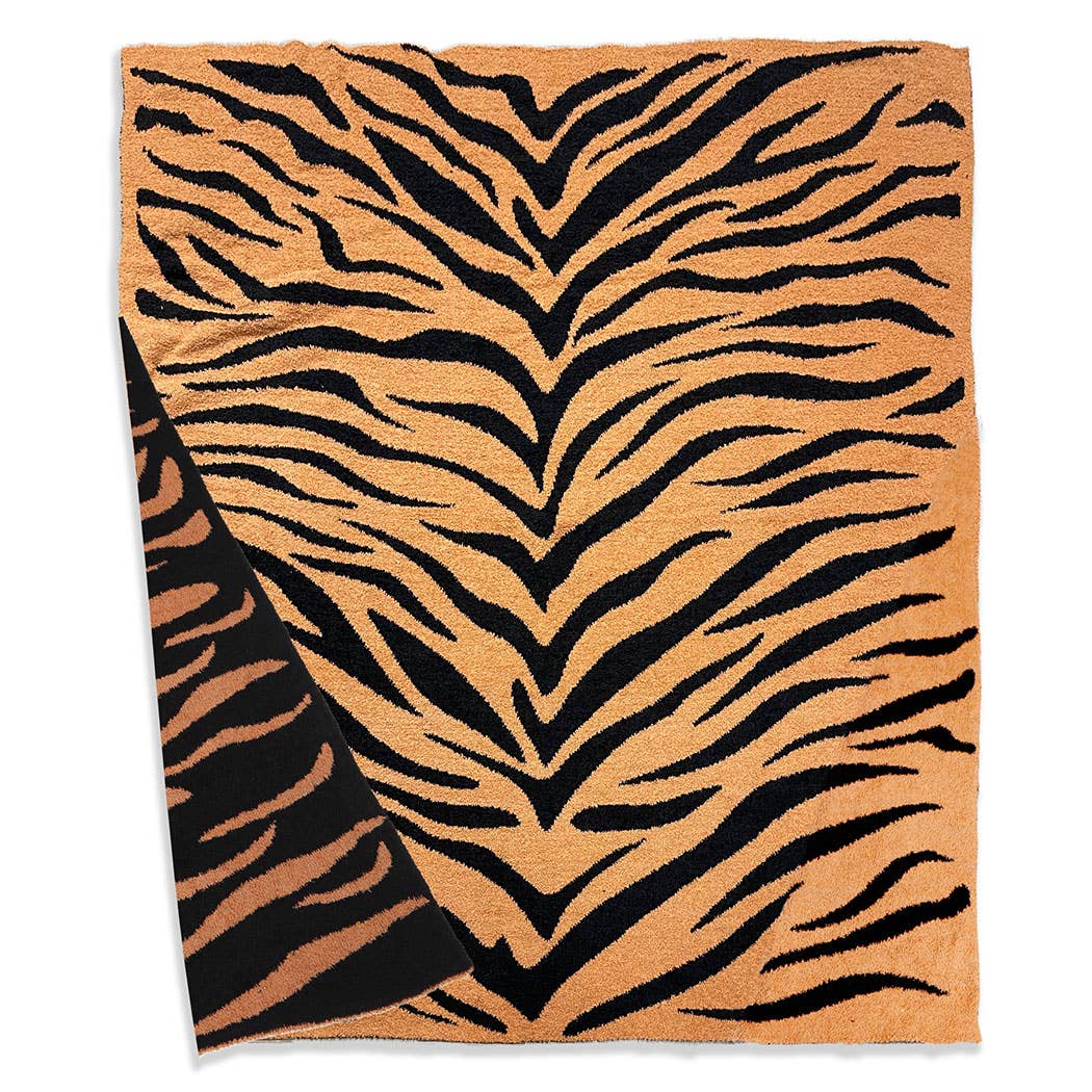 Tiger Print Comfort Throw Blanket