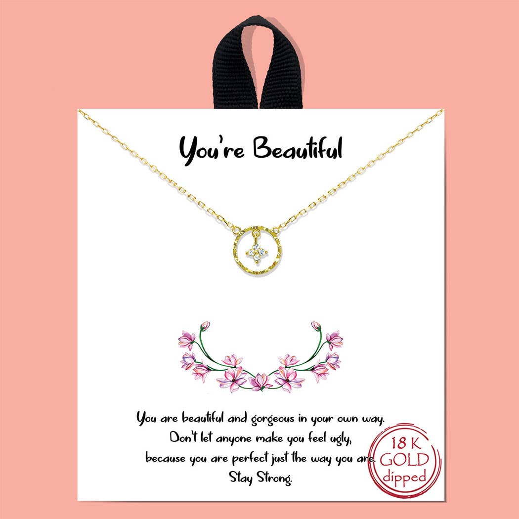 Circle with Cross Station Necklace