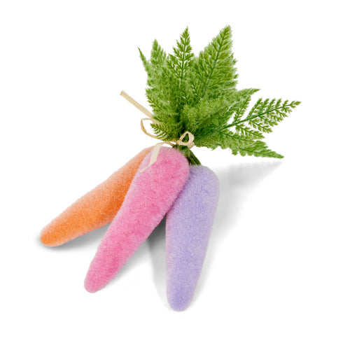 12” Sherbet Flocked Carrot Bundle