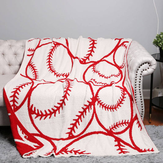 Baseball Patterned Throw Blanket (50"x 60")