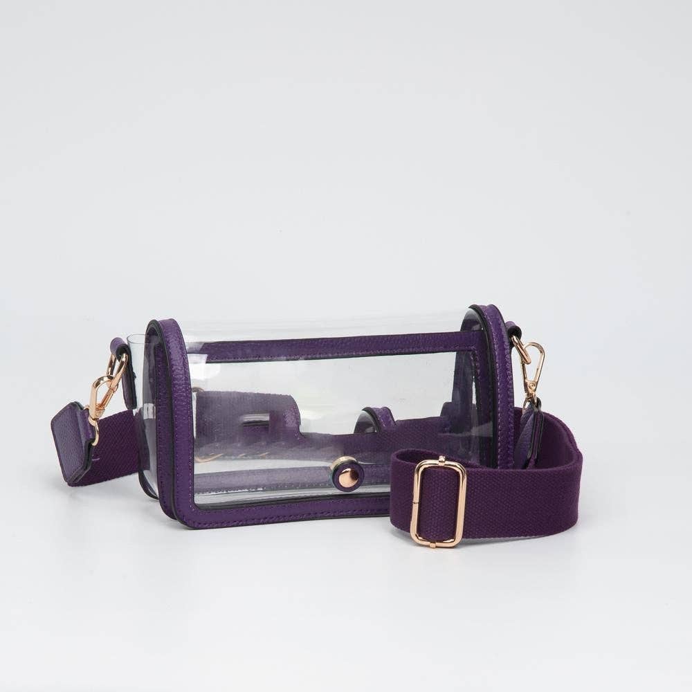 Purple & Clear Crossbody
