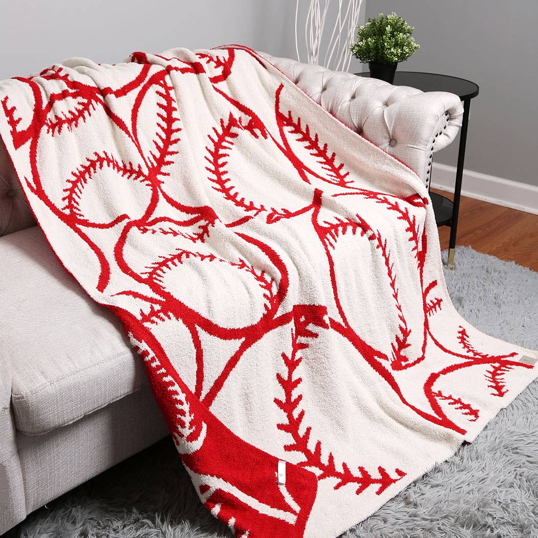 Baseball Patterned Throw Blanket