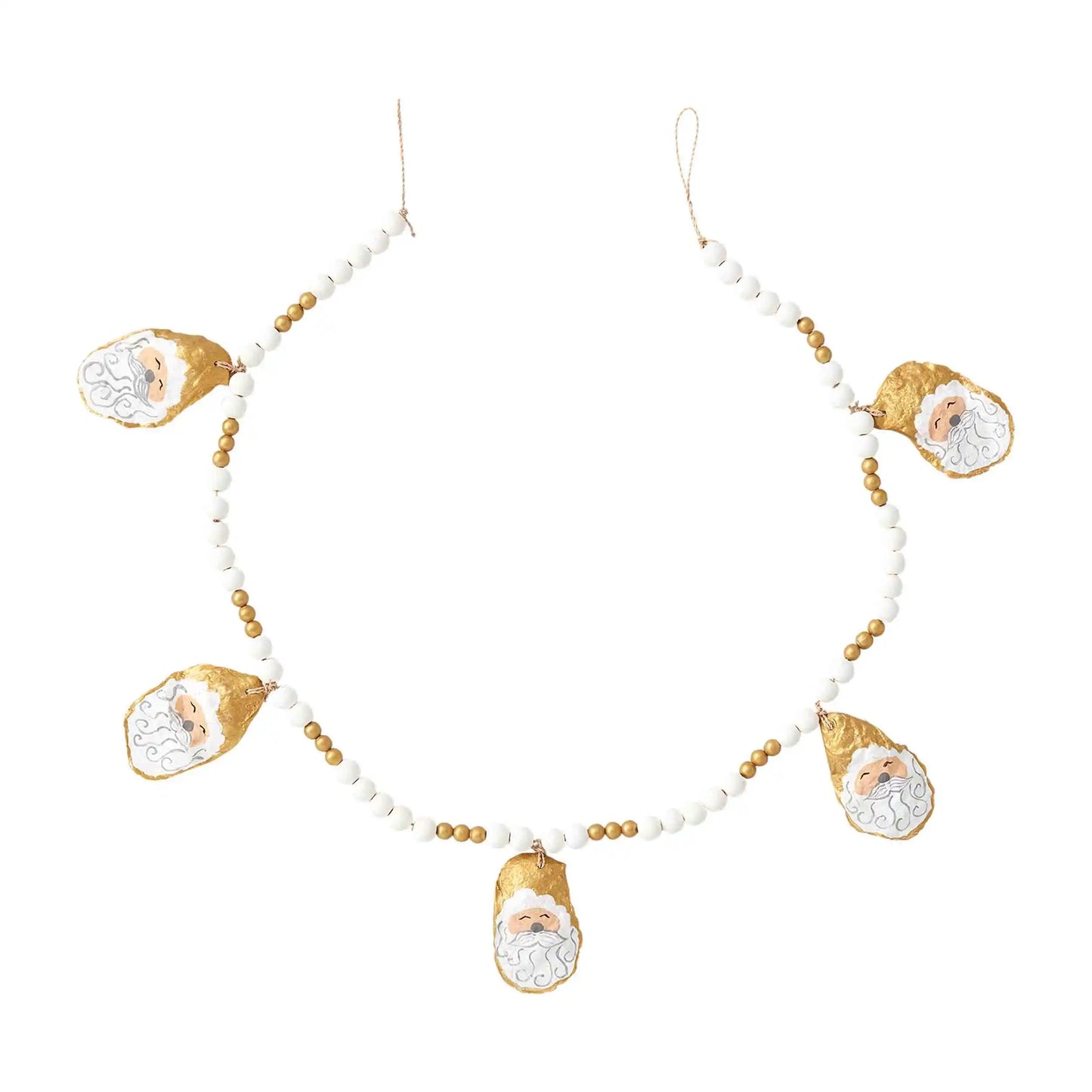 Santa Painted Oyster Shell Garland