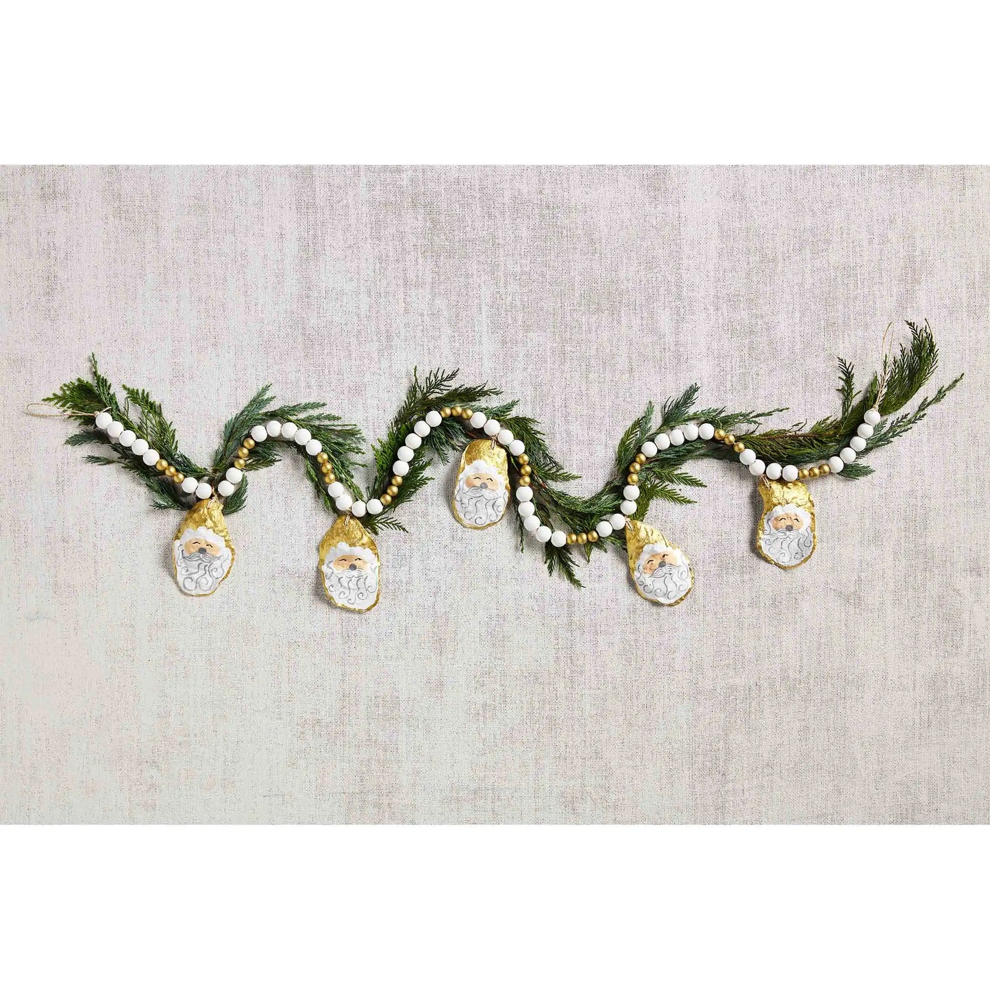 Santa Painted Oyster Shell Garland