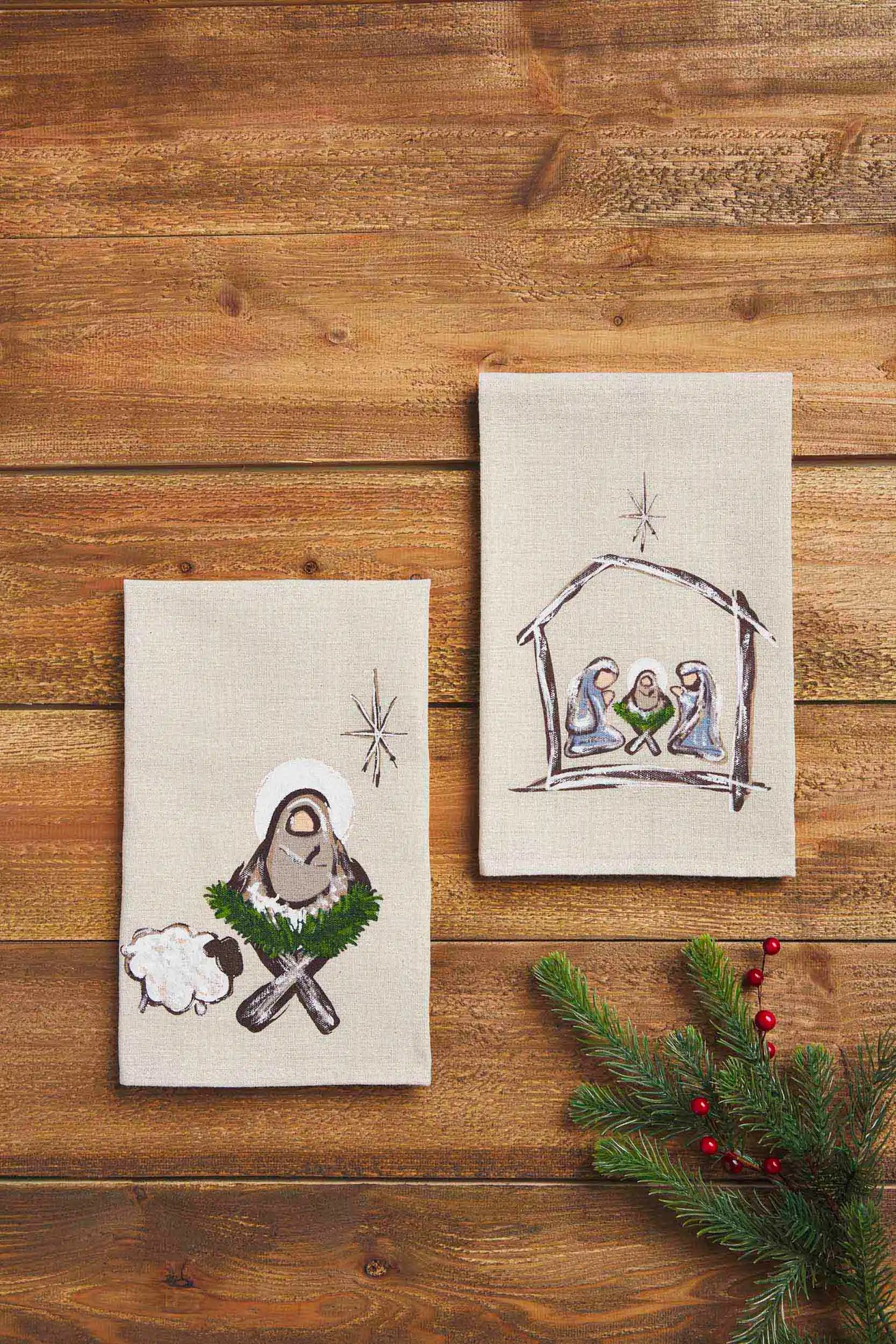 Jesus Painted Tea Towel