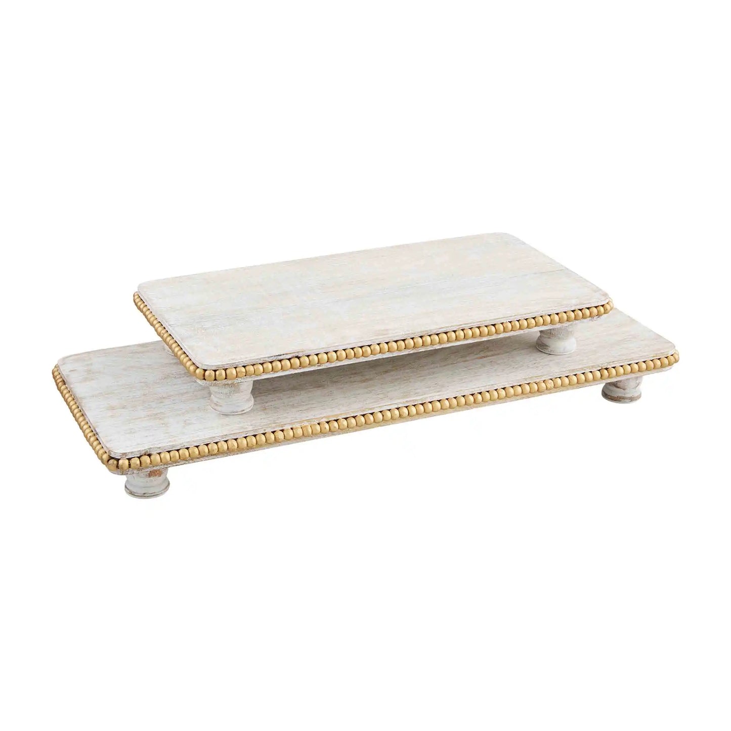 Gold Beaded Riser Serving Boards