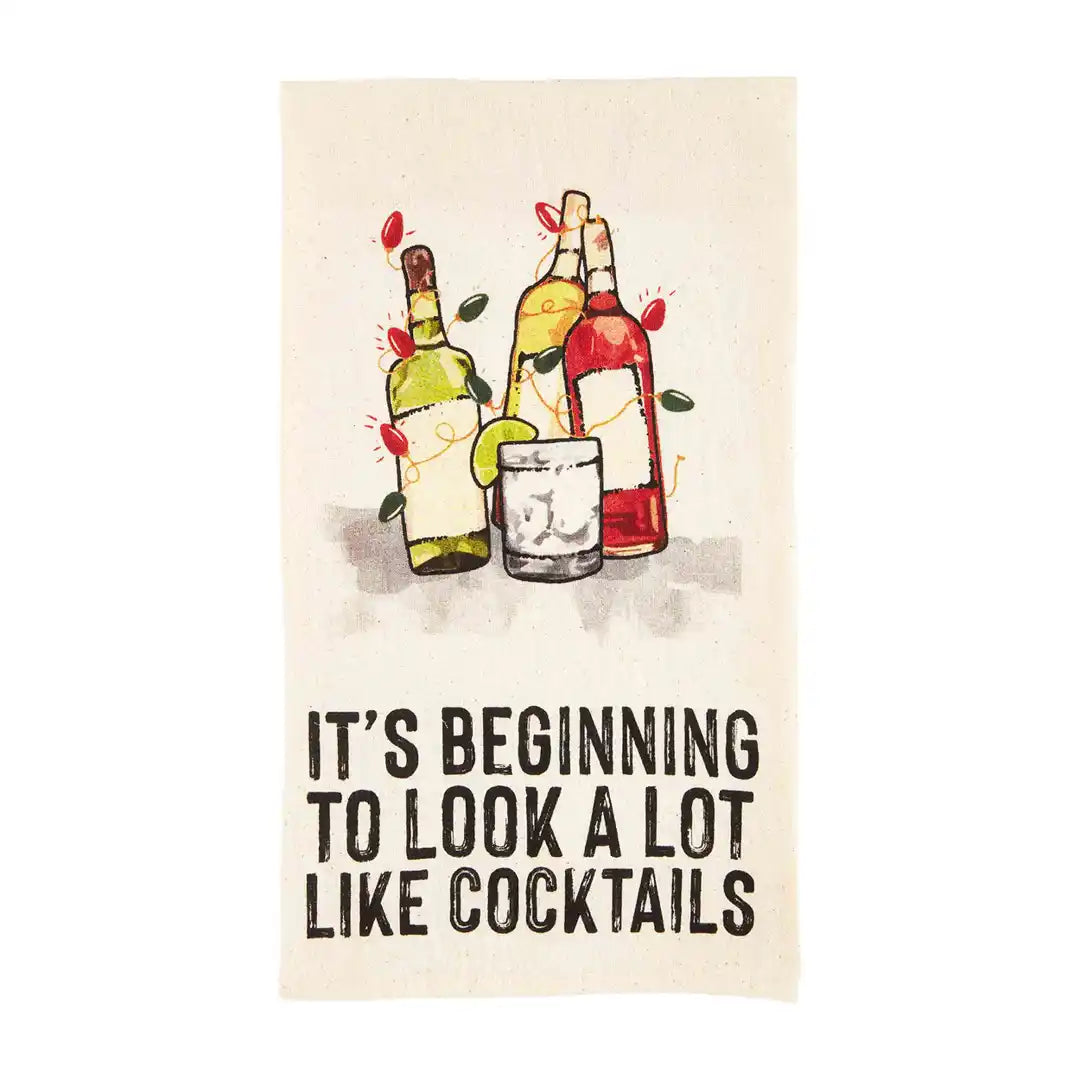 Its Beginning To Look Like Cocktails Towel