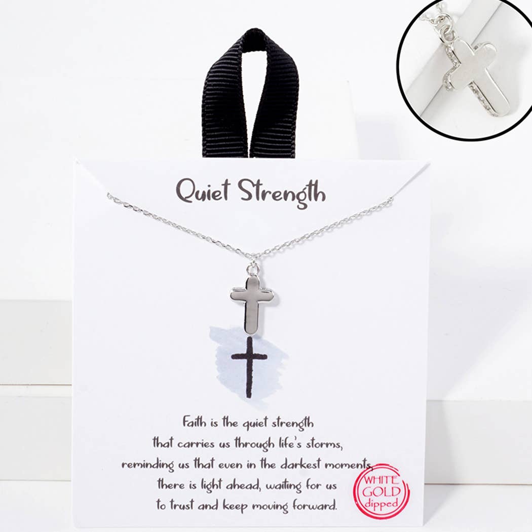 Cross Pave' Pendant Necklace