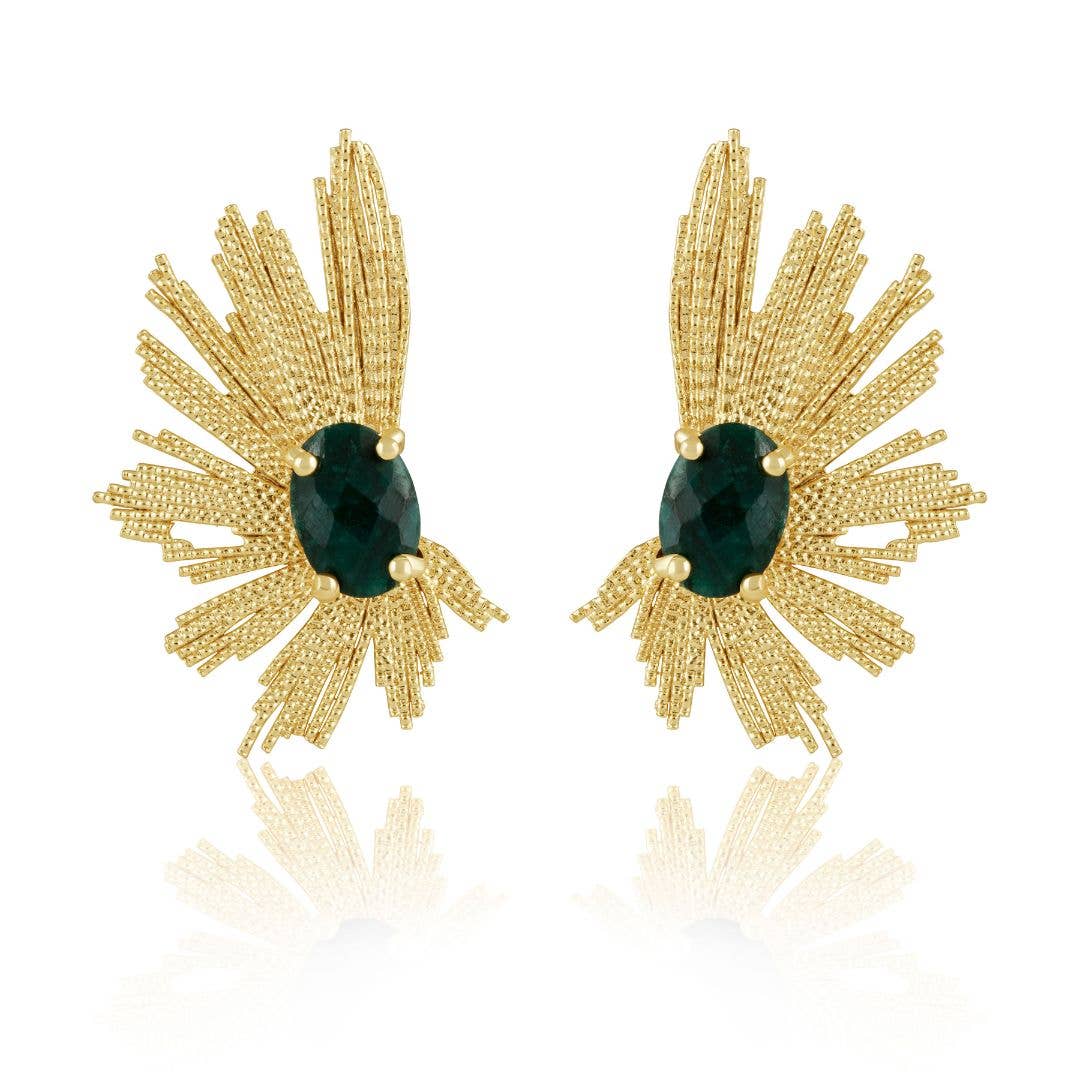 Sahira Design-Marielle Earrings - Emerald