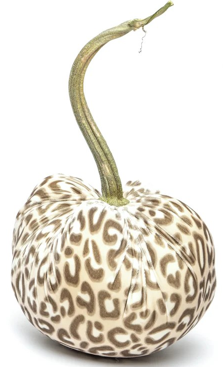 Hot Skwash Jumbo 11" Silk Velvet Pumpkin- Snow Leopard