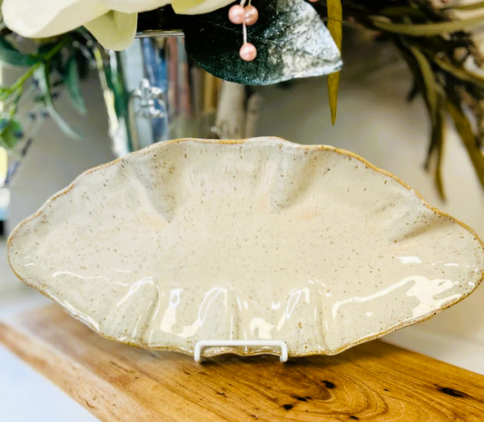 Etta B Leaf Tray-Chantilly Cream