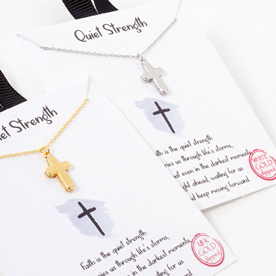 Cross Pave' Pendant Necklace