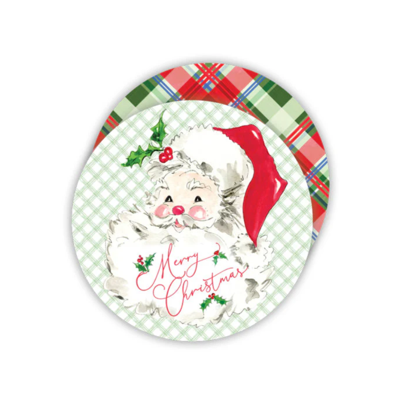 Red Santa Paper Coasters/Gift Tags