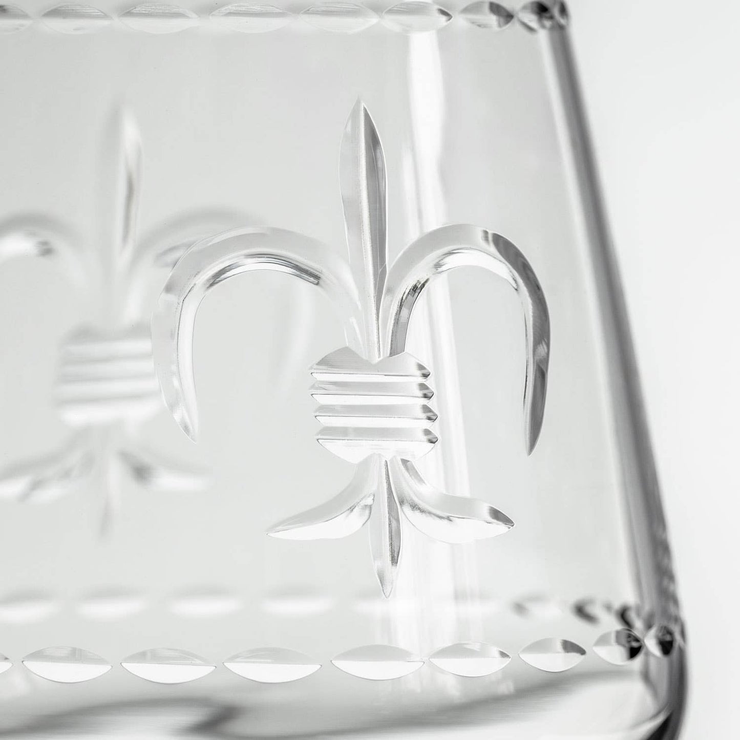 Fleur De Lis Stemless Wine Glass