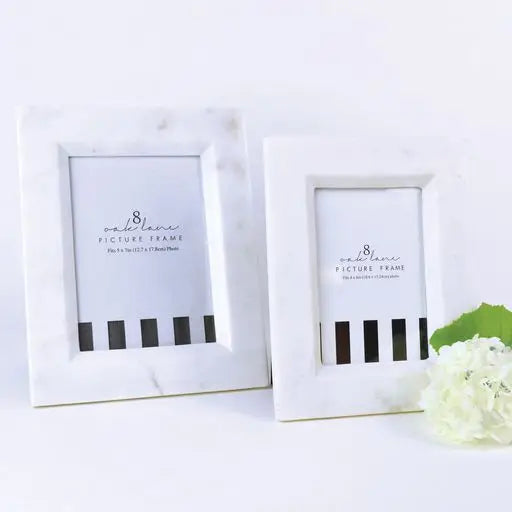 White Marble 4 x 6 Picture Frame