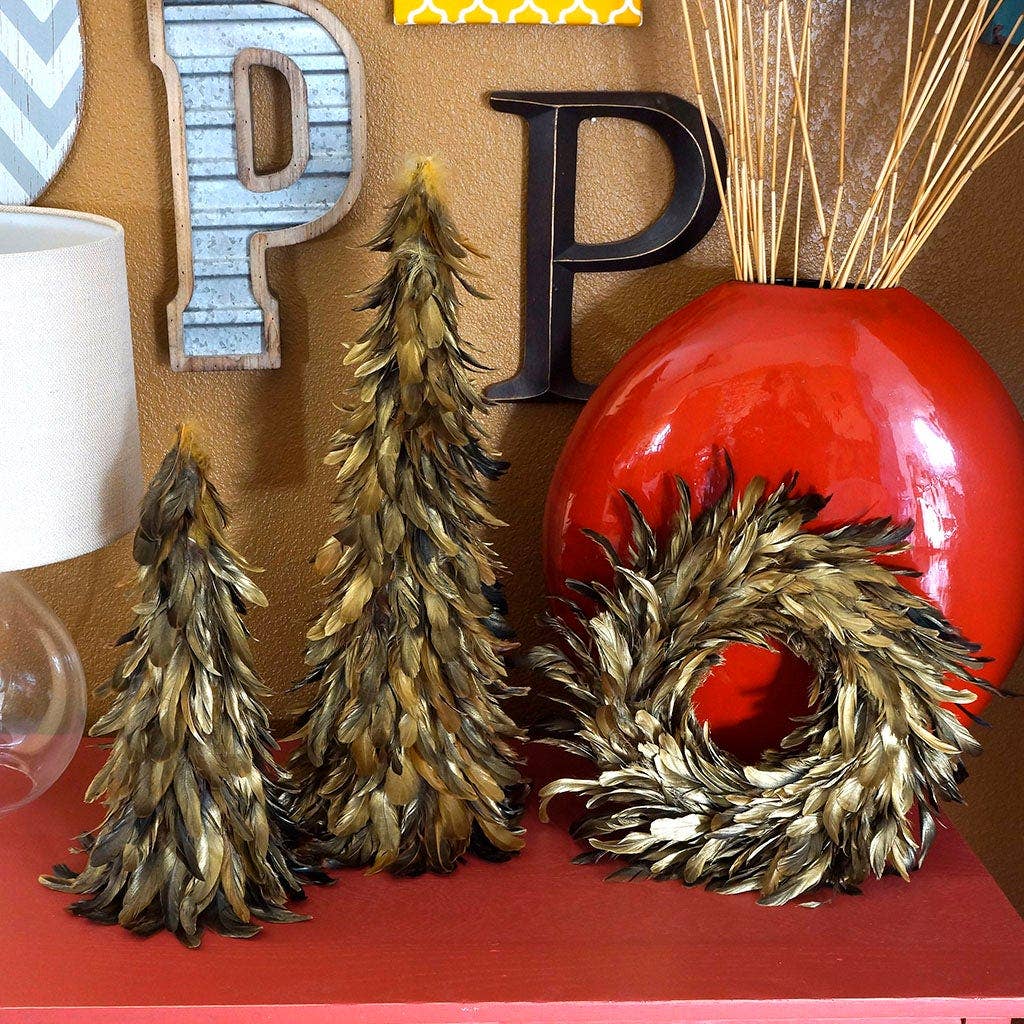 Schlappen Gilded Feather Tree - 24"