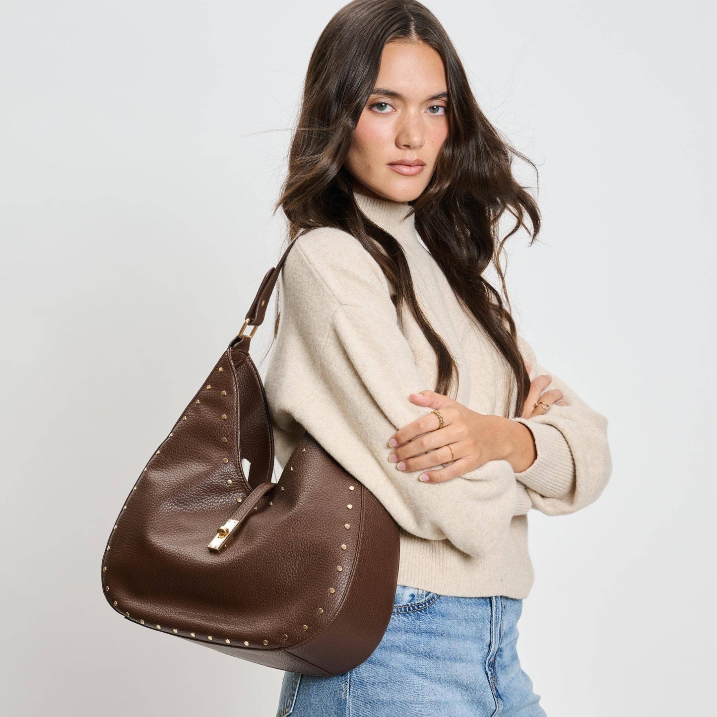 Olivia Hobo Handbag: Chocolate
