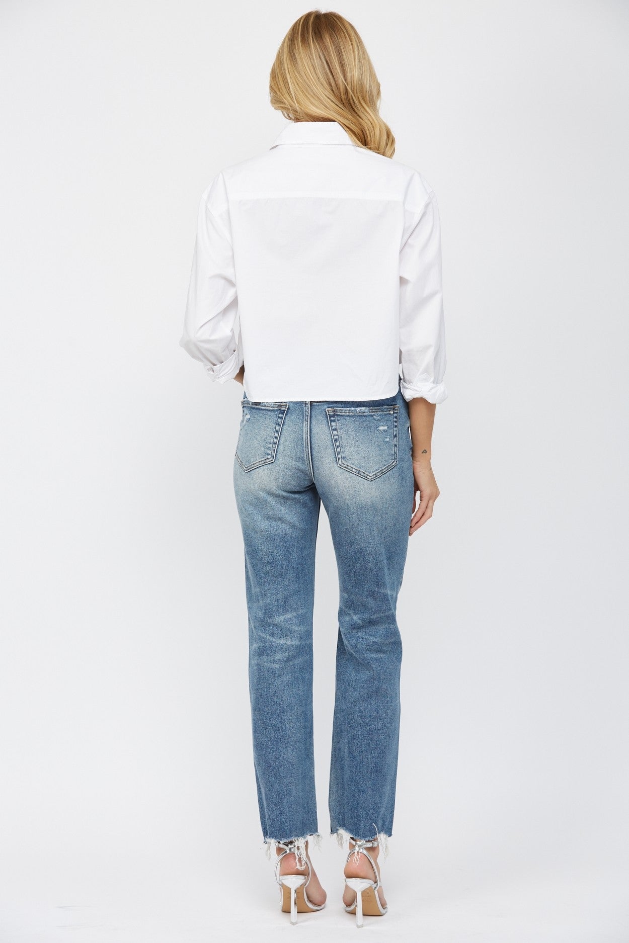 Medium Blue Straight Leg Jeans