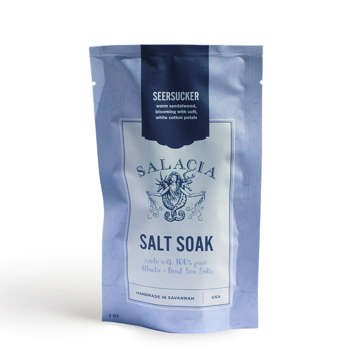 Seersucker Salt Soak - Sandalwood & Cotton Neutral Scents