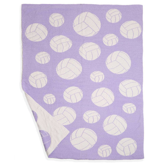 Volleyball Print Cozy Soft Throw Blanket