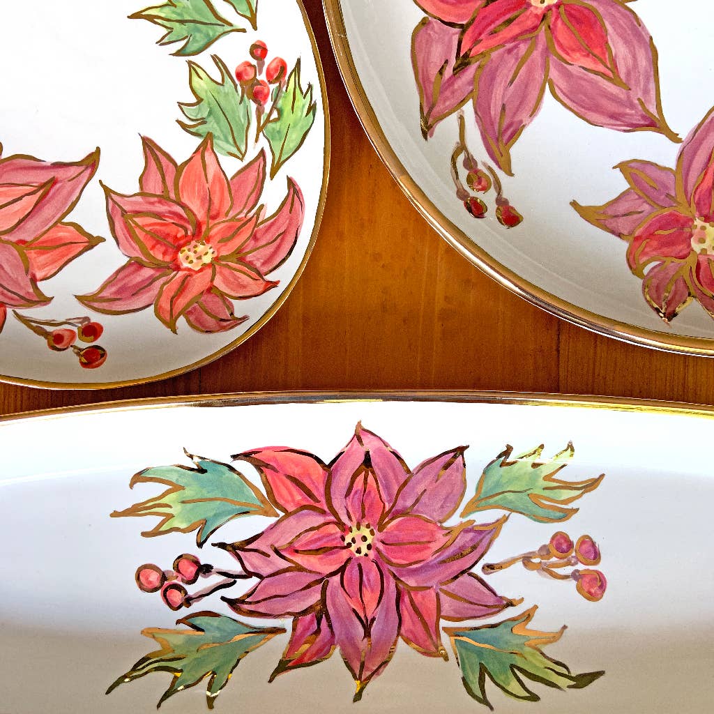 Poinsettia Orleans Tray: Large