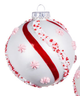 Beaded Peppermint Ornament