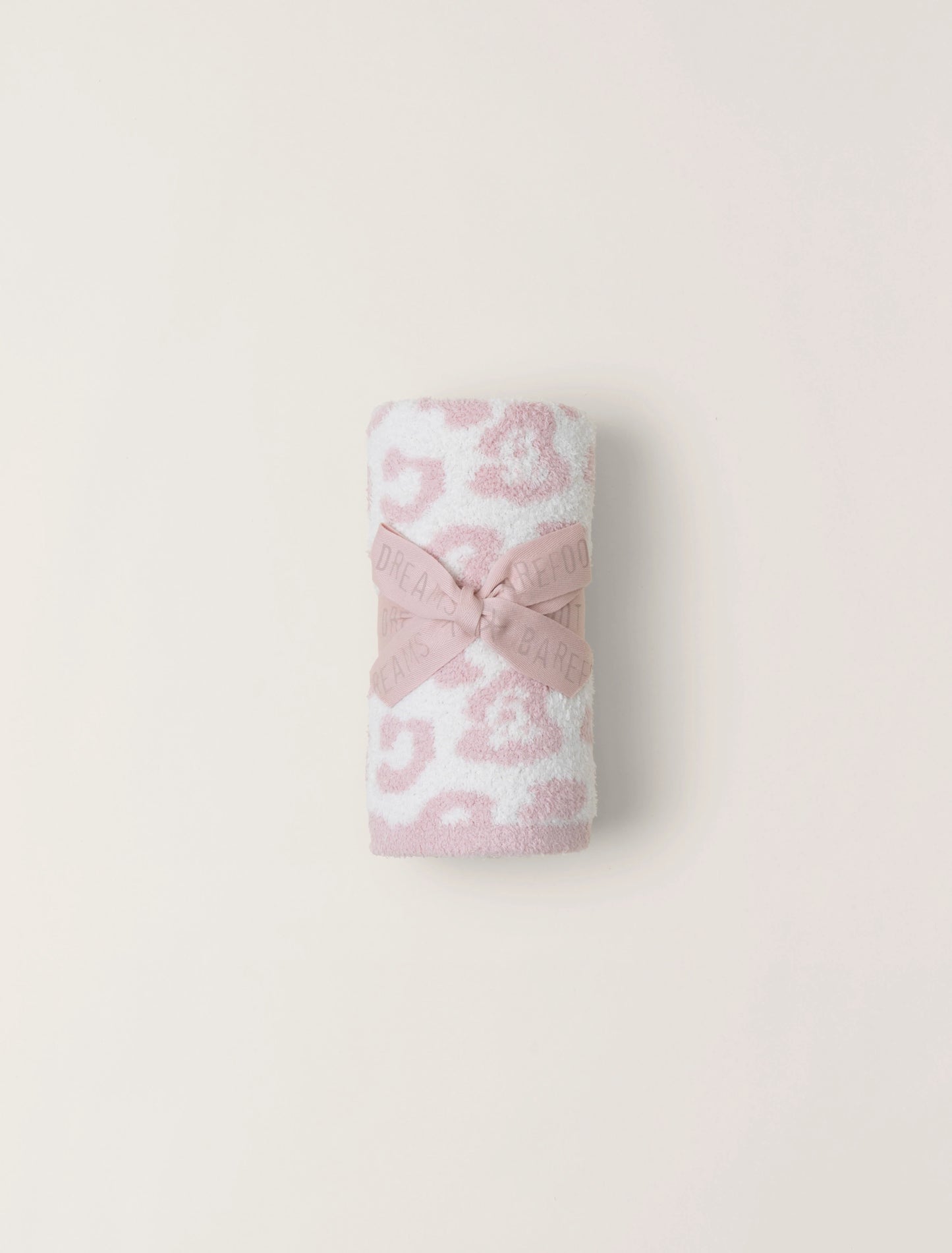 Barefoot Dreams CozyChic Barefoot In The Wild Baby Blanket-Pink/Cream