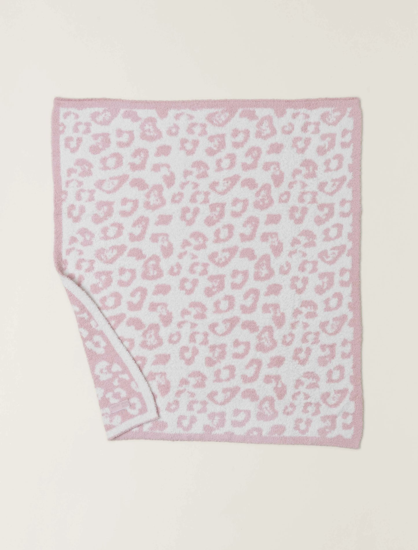 Barefoot Dreams CozyChic Barefoot In The Wild Baby Blanket-Pink/Cream