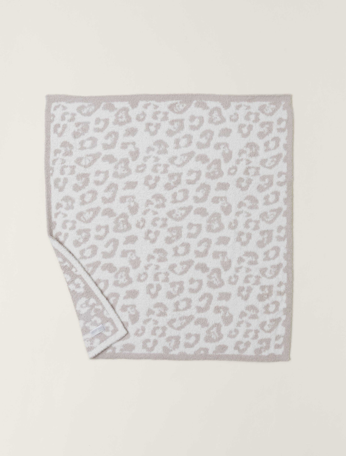 Barefoot Dreams CozyChic Barefoot In The Wild Baby Blanket-Stone/Cream