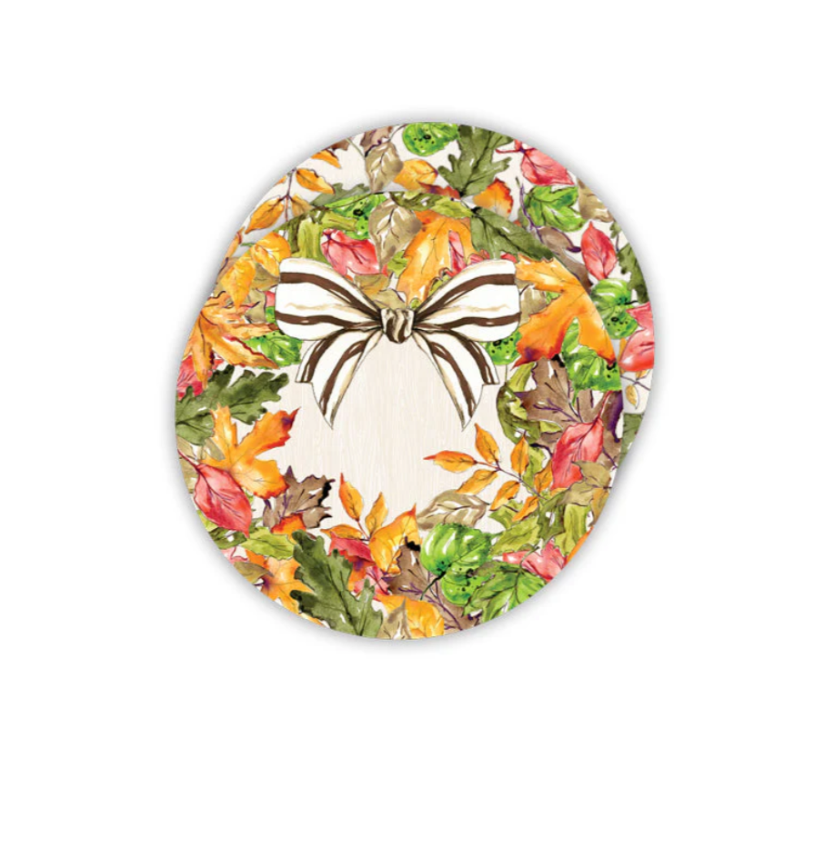 Fall Leaves Wreath Paper Coasters