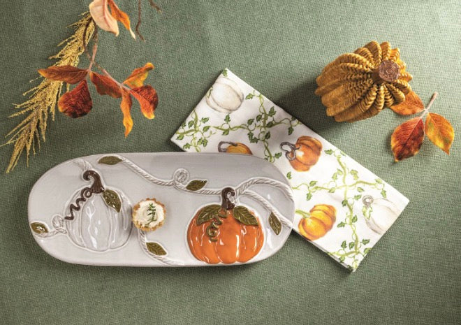 Pumpkin Hostess Tray Set