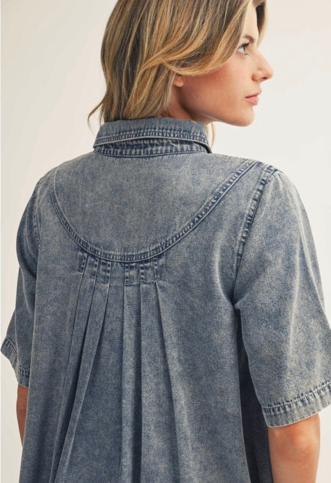 Washed Denim Dress