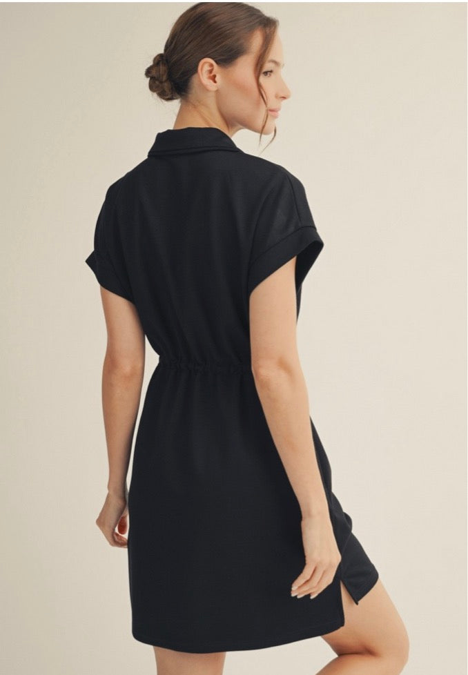 Drawstring Waist Casual Dress