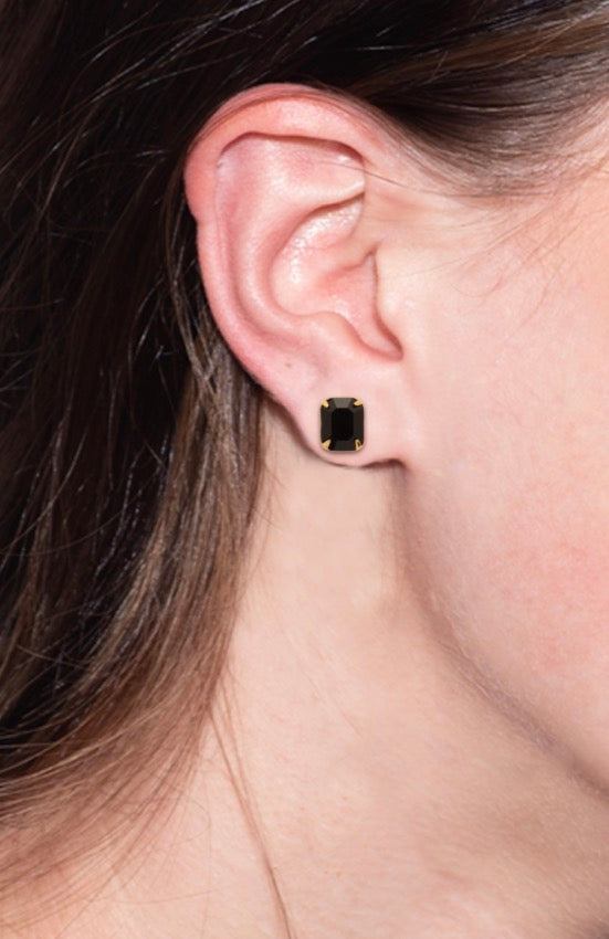 Octavia Stud Earrings-Jet