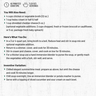Frontier Soups Virginia Blue Ridge Broccoli Cheddar Soup Mix