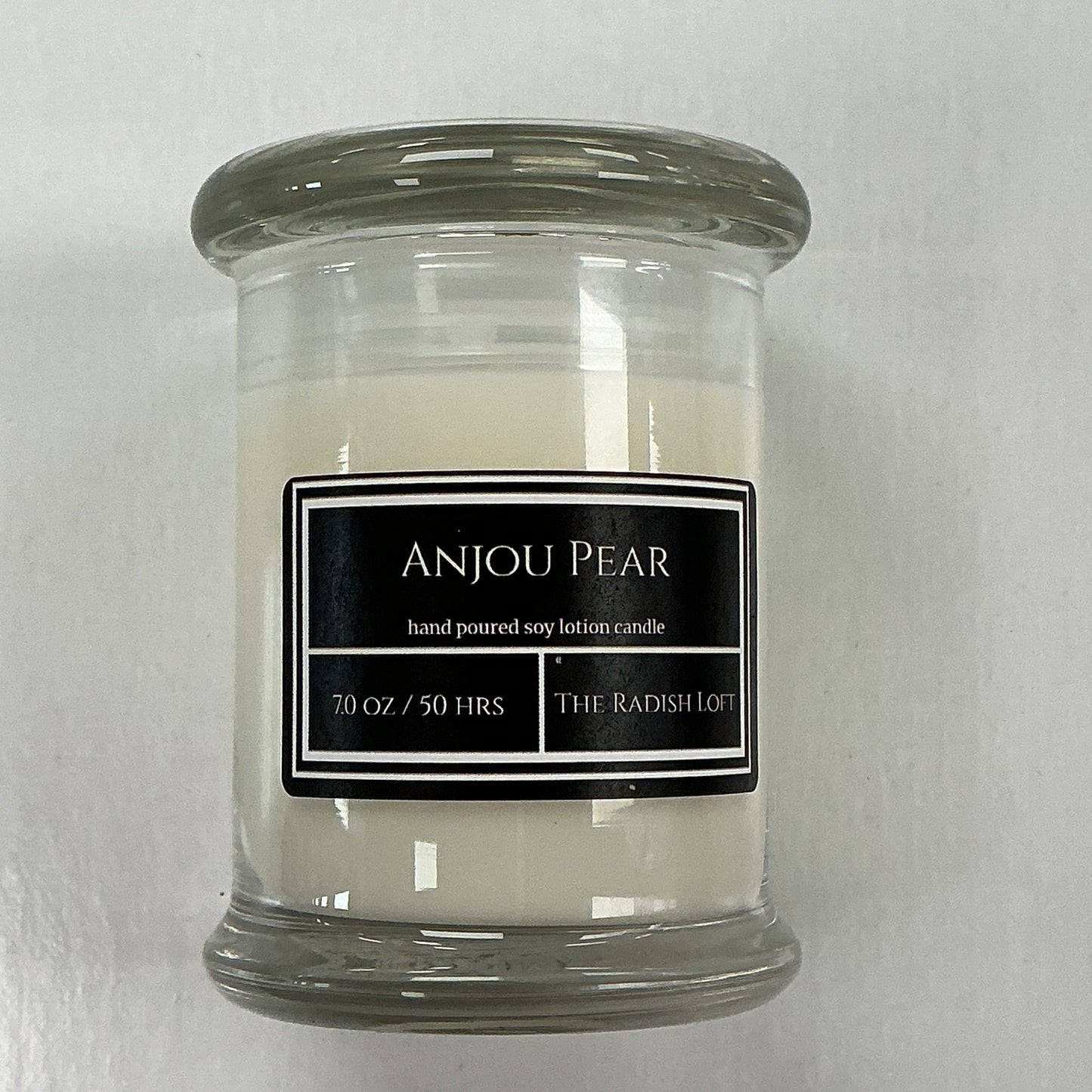 Hand poured soy lotion candle-7oz-Anjou pear