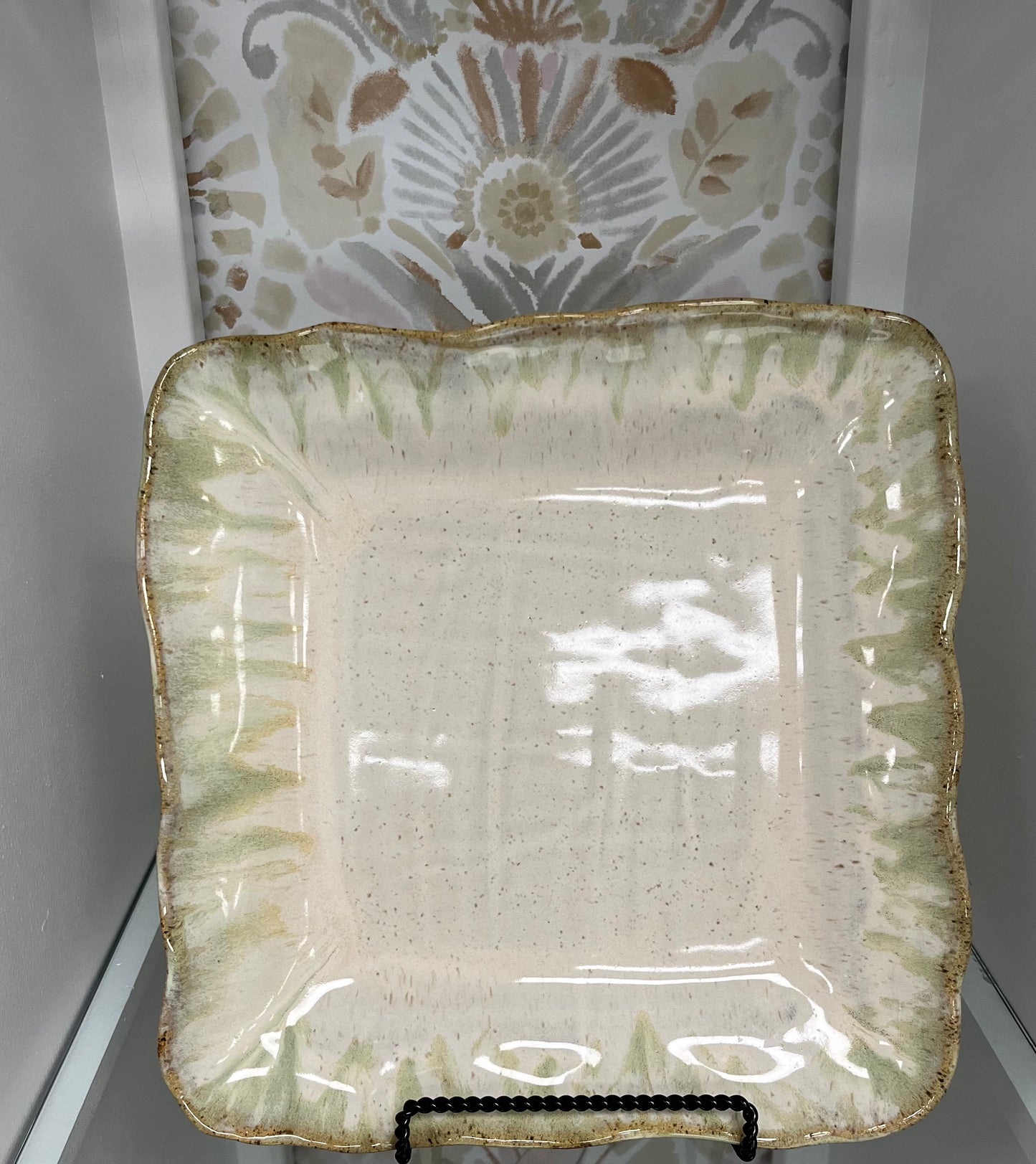 EB Square Platter In Matcha