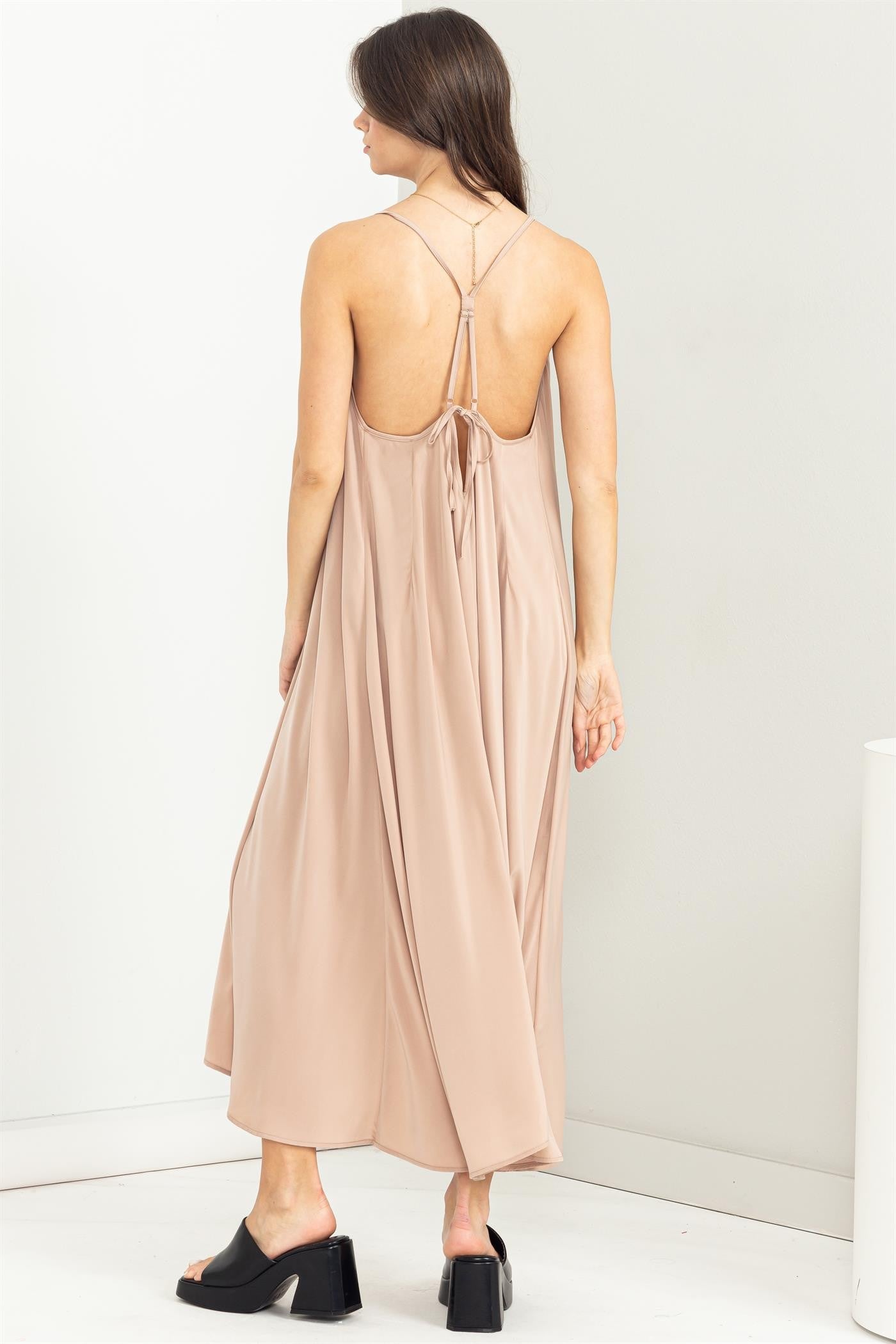 FINAL SALE Tie Back Cami Maxi Dress