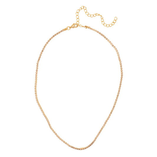 Sorrelli Mini Marnie Tennis Necklace - Golden Goddess