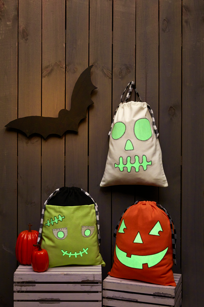 Halloween Glow in the Dark Treat or Treat Bag-Monster